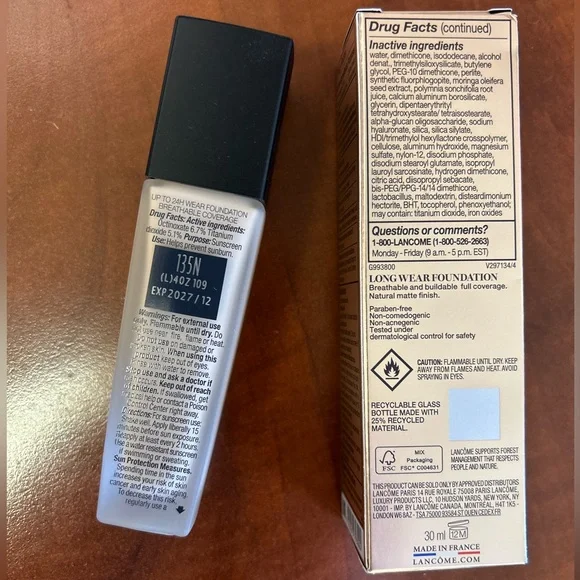 NWT Lancome Teint Idole Ultra Wear Foundation in Shade 135N - Picture 5 of 16